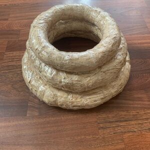 Lot of 3 Floracraft Straw Wreaths Sizes 14” 12” and 10”Inches New Wreath Crafts